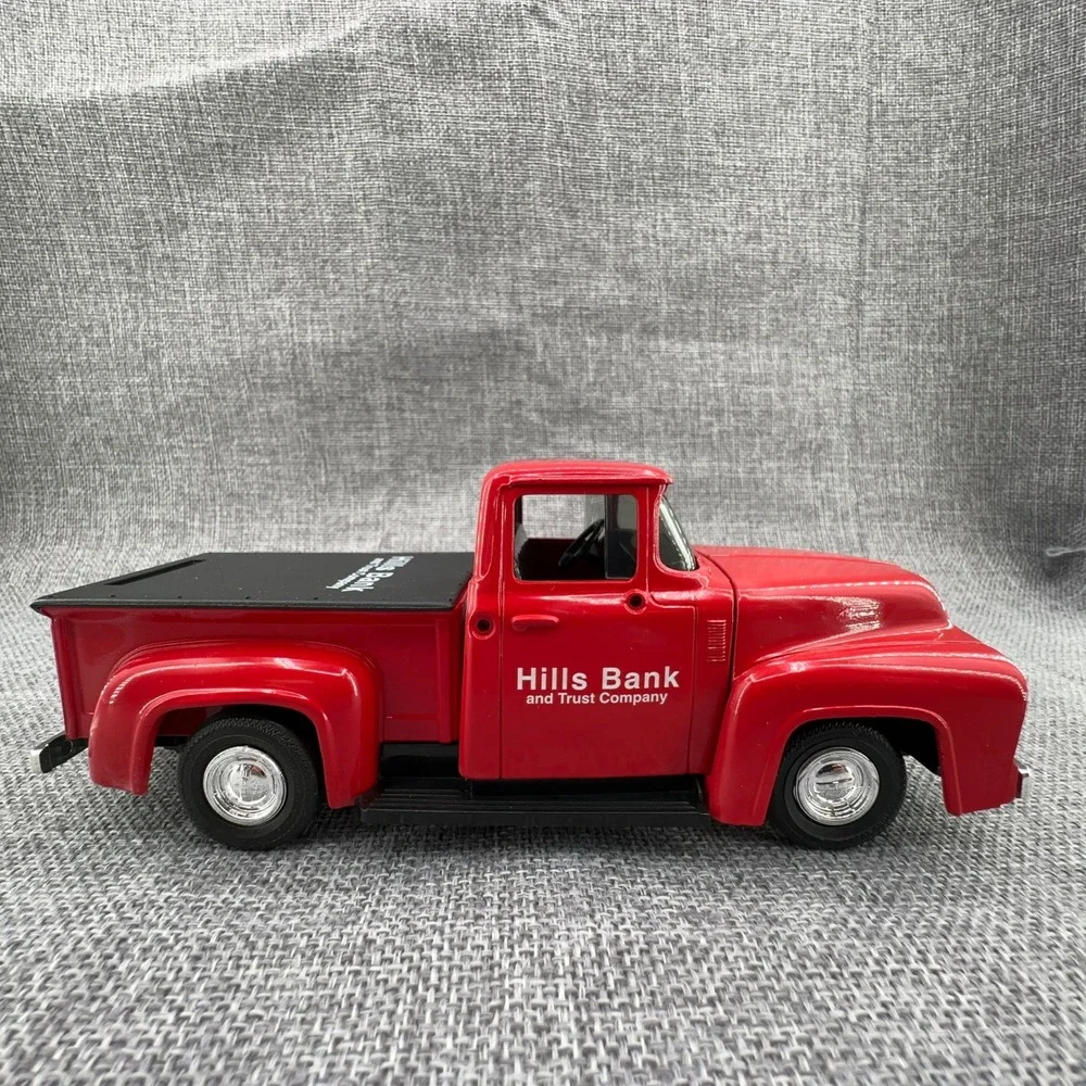 Vintage '95 Ertl 1956 Ford Pickup Die-Cast Metal Coin Bank Hills Bank USA NEW